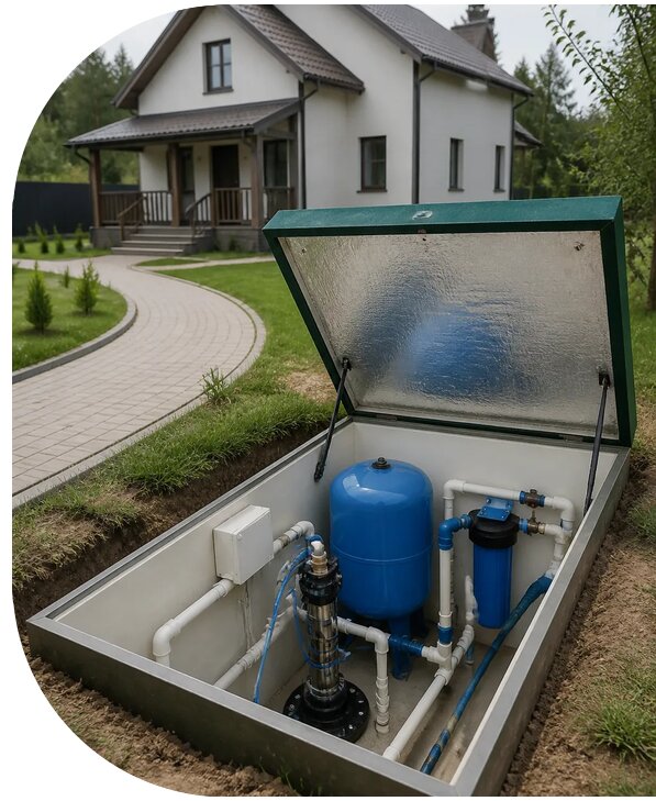 Автономное водоснабжение дома в Белореченске от 152160 р. | АПаруса-Блч